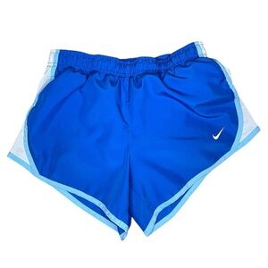 Nike Dri Fit Royal Blue Running Shorts with brief lining-Girls Medium